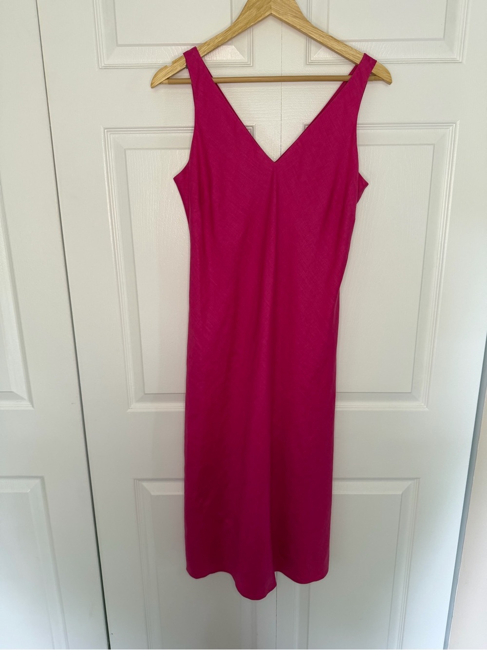 Lauren Ralph Lauren Linen Dress Size 10 Pink Lined Sheath Sleeveless Timeless
